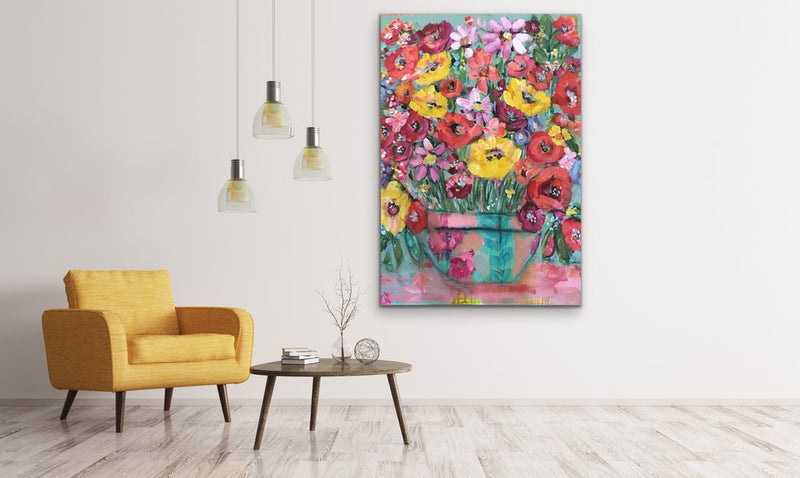 30x40 Kate Bruce Colorful Acrylic floral