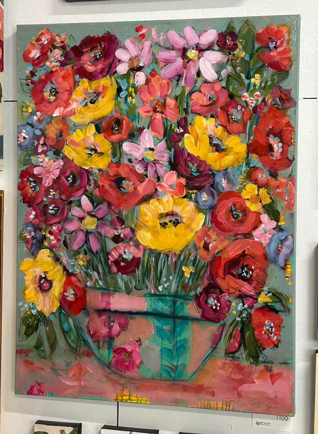 30x40 Kate Bruce Colorful Acrylic floral