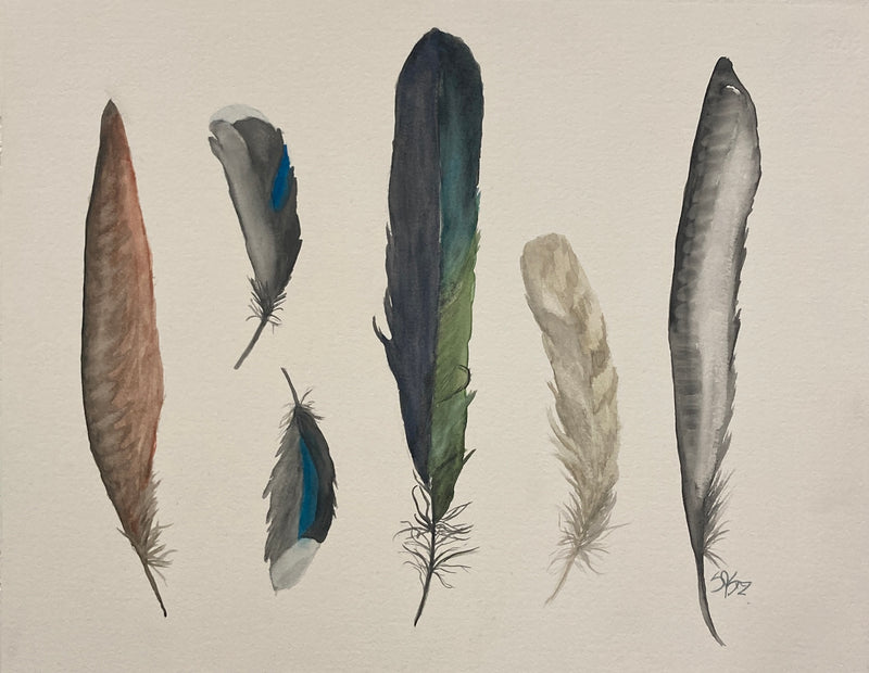 Painting Feathers with Susan